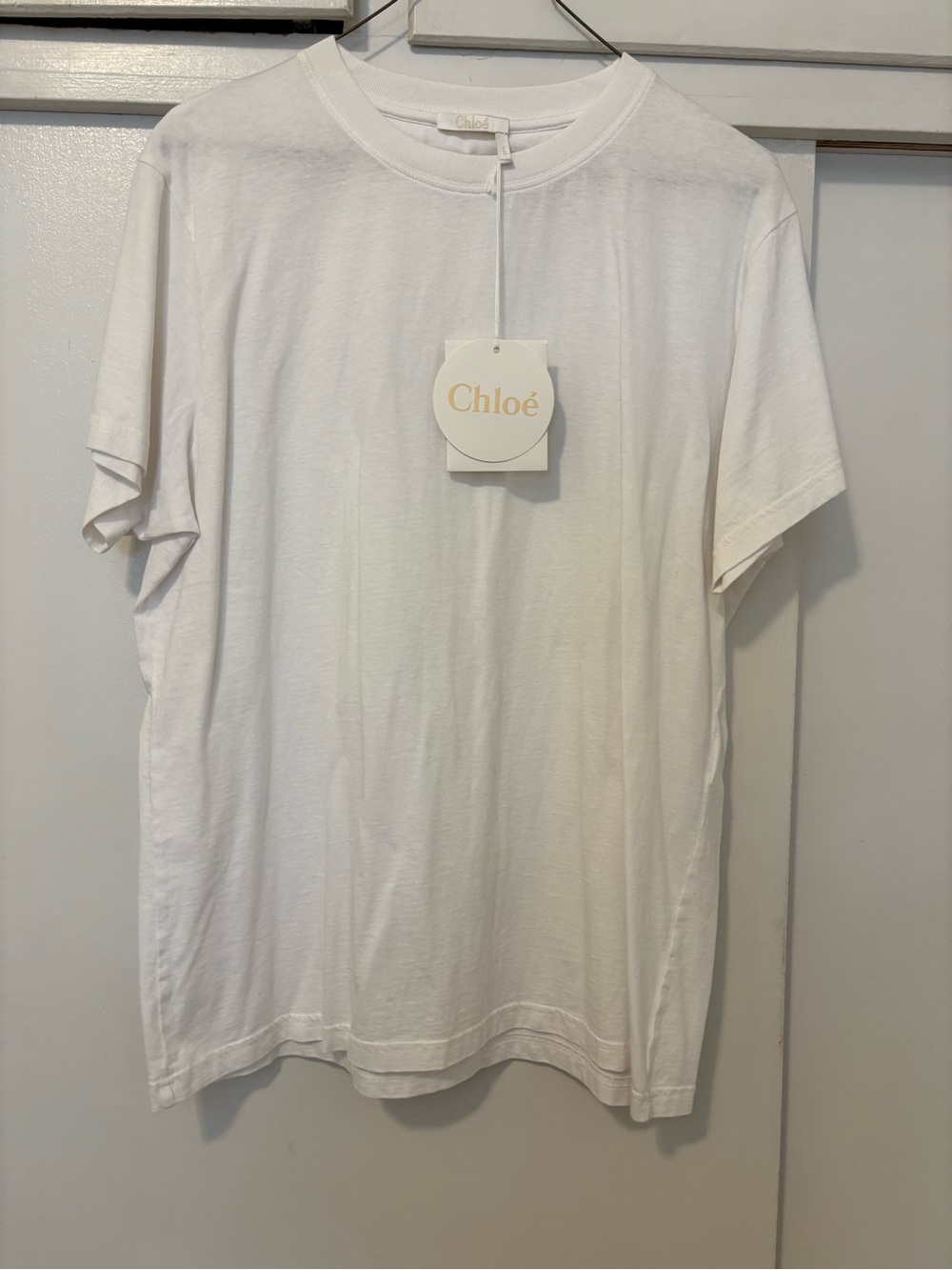 Chloe Classic White Crew Neck T-Shirt